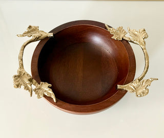 Luxe Botanical Wooden Serving Bowl Collection