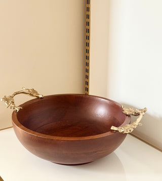 Luxe Botanical Wooden Serving Bowl Collection