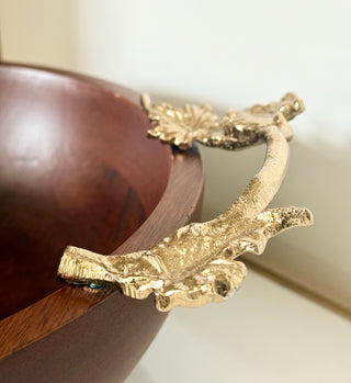 Luxe Botanical Wooden Serving Bowl Collection
