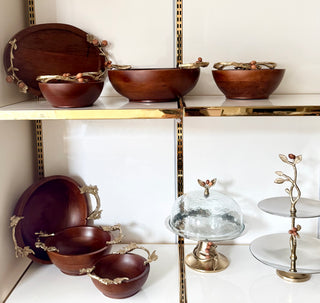 Autumn Harvest Acorn & Branch Wooden Serving Tray