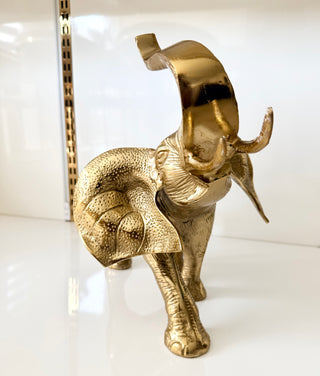 Grand Majestic Gold Elephant Sculpture - Heavy Metal