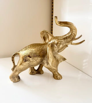 Grand Majestic Gold Elephant Sculpture - Heavy Metal