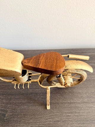 Vintage Golden Motorcycle Sculpture