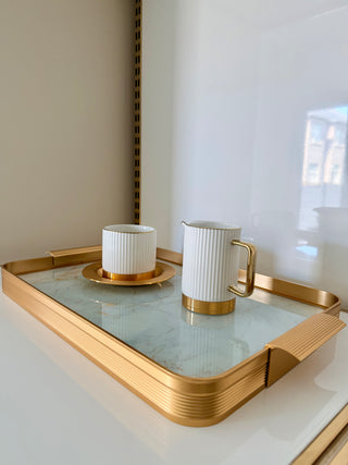 Golden Elegance Coffee Collection — Pieces Sold Separately
