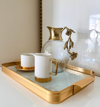 Golden Elegance Coffee Collection — Pieces Sold Separately