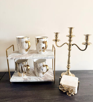 Regal Gold 3-Arm Candelabra