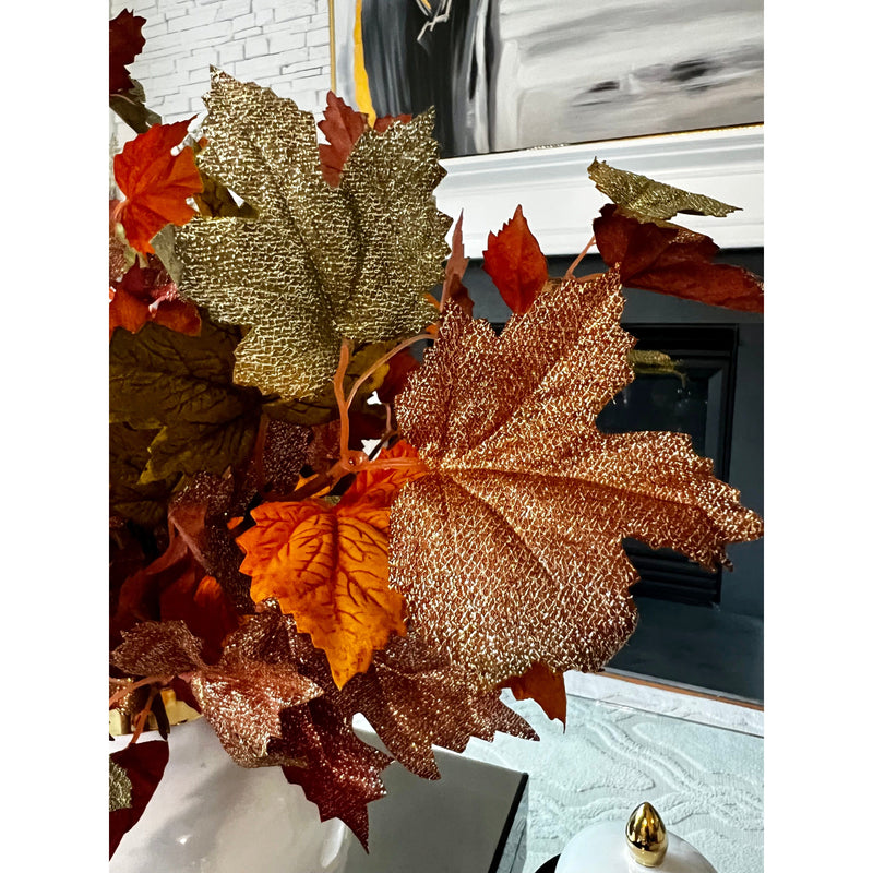 Maple Leaf Stem Fall Decor