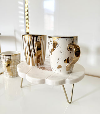 White Marble Pumpkin Pedestal Stand