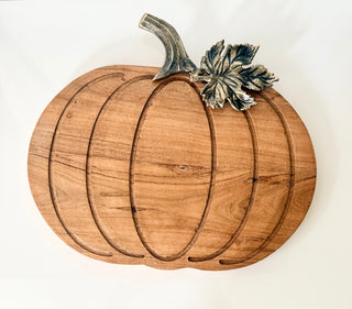 Harvest Elegance Wooden Pumpkin Décor