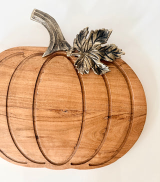 Harvest Elegance Wooden Pumpkin Décor