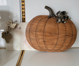 Harvest Elegance Wooden Pumpkin Décor