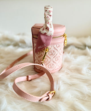 Blush Pink Happy Bear Mini Crossbody Bag