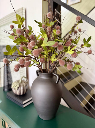 Artificial Crystal Ice Plastic Fig Branch ( High Quality) Pack Of 3