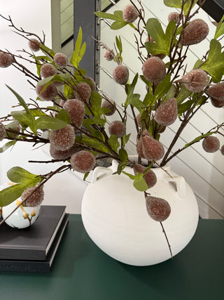 Artificial Crystal Ice Plastic Fig Branch ( High Quality) Pack Of 3