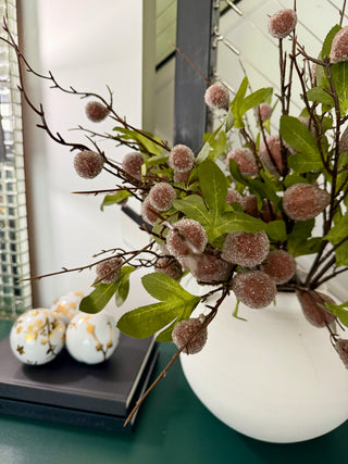 White & Gold Chinoiserie Ceramic Ball Decor Set (Pack Of 3)