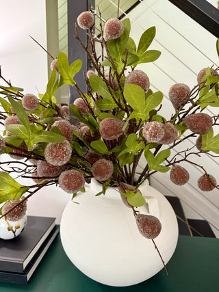 Artificial Crystal Ice Plastic Fig Branch ( High Quality) Pack Of 3