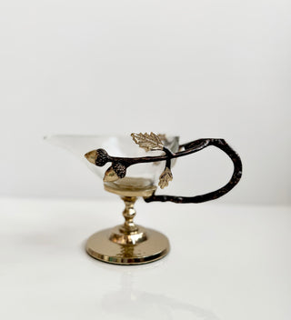 White & Gold Ceramic Pitcher