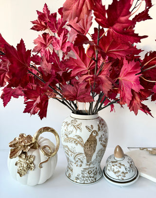 Ceramic Chinoiserie Ginger Jar