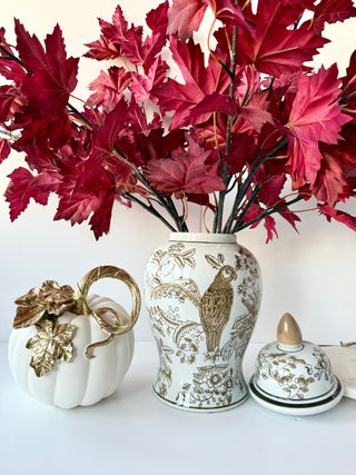 Artificial Maple Leaves Branches Stems Plants