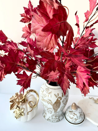 Artificial Maple Leaves Branches Stems Plants