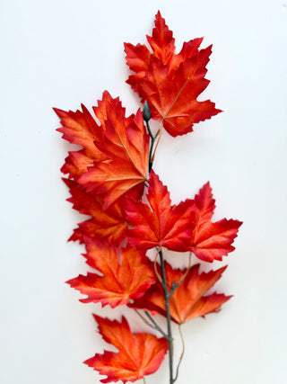 Artificial Maple Leaves Branches Stems Plants