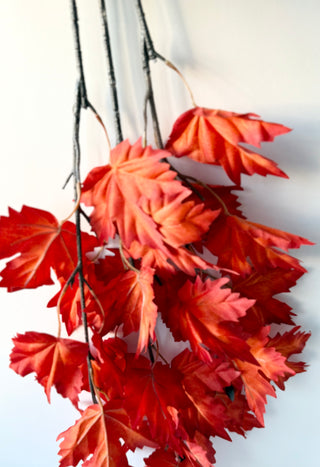 Artificial Maple Leaves Branches Stems Plants