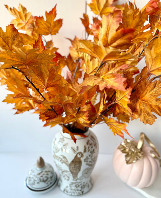 Artificial Maple Leaves Branches Stems Plants