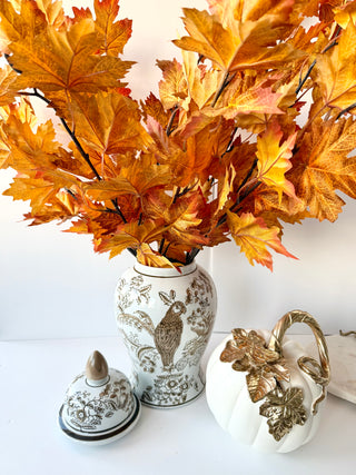 Ceramic Chinoiserie Ginger Jar