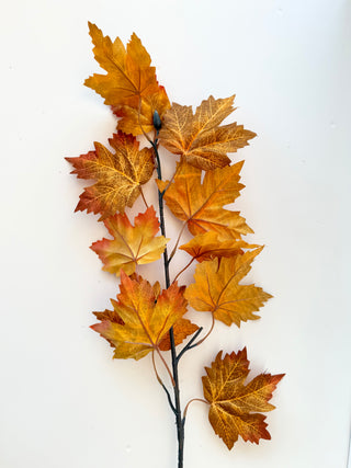 Artificial Maple Leaves Branches Stems Plants
