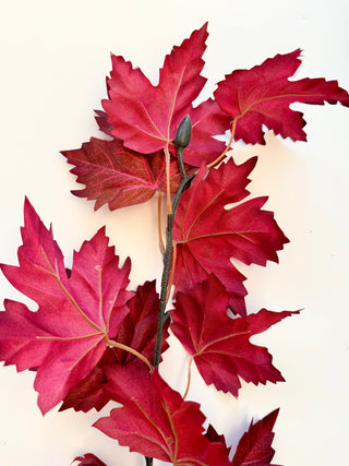Artificial Maple Leaves Branches Stems Plants