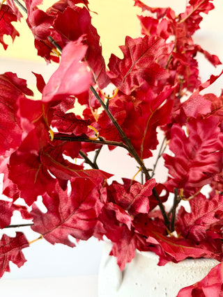 Artificial  Autumn Oak Branch  - Can be added to floral arrangements, wreaths and fall decorations