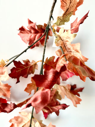 Nutmeg Brown Artificial Tall Oak Leaf Fall Branch By DesignedBy The Boss