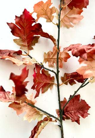 Nutmeg Brown Artificial Tall Oak Leaf Fall Branch By DesignedBy The Boss