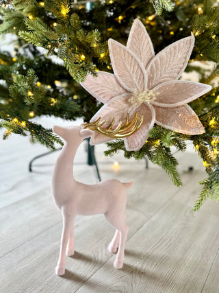 Pink Poinsettia Stem 24"Tall