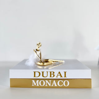 Fake Decorative Books Open For Storage / Wood Bead Tassel Garland / Home Decor