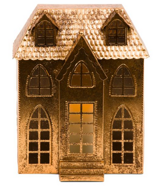 Metallic Glow LED House – Decorative Accent
