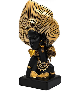 African Statue – African Decorative Figurine – Afrocentric-Inspired Tribal Woman Sculpture - DesignedBy The Boss