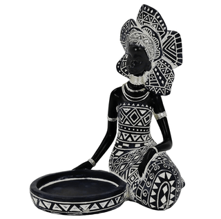 African Tribal Lady Figurine Candle Holder For Home and Table Decor - DesignedBy The Boss