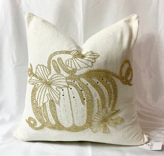 Autumn Hand Embroidered Embellished Decorative Throw Pillows By DesignedBy The Boss 22" X 22" (Set of 2) - DesignedBy The Boss