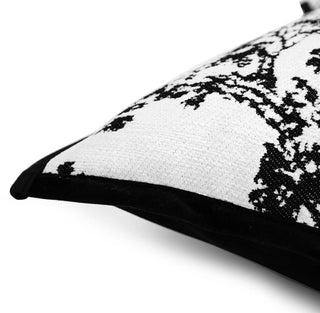 Black and White Throw pillow cover French Plant Pattern By DesignedBy The Boss - Unique Design - DesignedBy The Boss