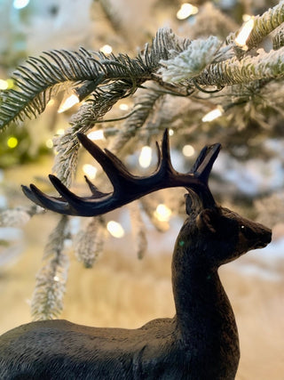 Black Realistic Deer Sculpture - Christmas Decor - DesignedBy The Boss