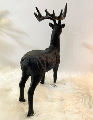 Black Realistic Deer Sculpture - Christmas Decor - DesignedBy The Boss