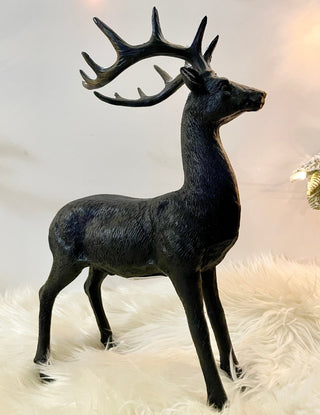 Black Realistic Deer Sculpture - Christmas Decor - DesignedBy The Boss