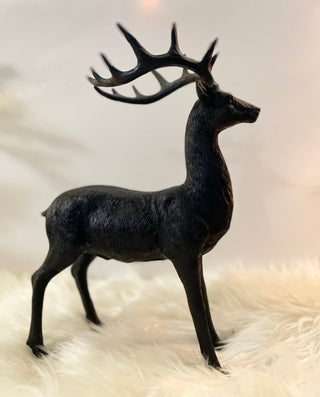 Black Realistic Deer Sculpture - Christmas Decor - DesignedBy The Boss