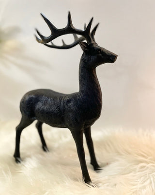 Black Realistic Deer Sculpture - Christmas Decor - DesignedBy The Boss