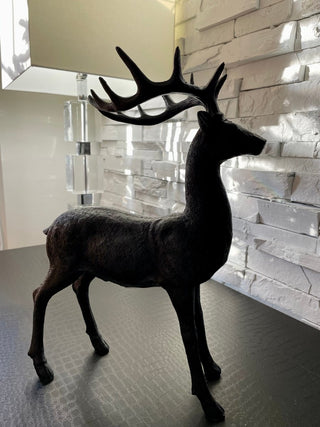 Black Realistic Deer Sculpture - Christmas Decor - DesignedBy The Boss