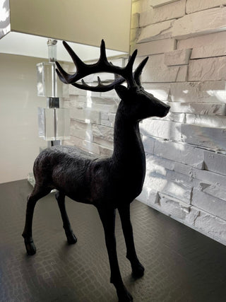 Black Realistic Deer Sculpture - Christmas Decor - DesignedBy The Boss