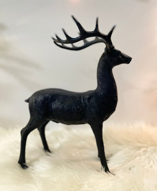 Black Realistic Deer Sculpture - Christmas Decor - DesignedBy The Boss