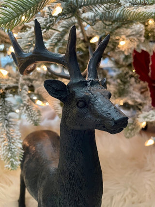 Black Realistic Deer Sculpture - Christmas Decor - DesignedBy The Boss