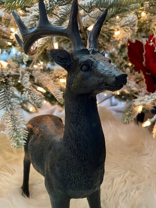 Black Realistic Deer Sculpture - Christmas Decor - DesignedBy The Boss